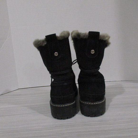STUART WEITZMAN LUGE BLACK SUEDE, FUR LINED BOOTS! SIZE 4.5 - Picture 12 of 12